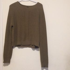 Dark knitted green sweater